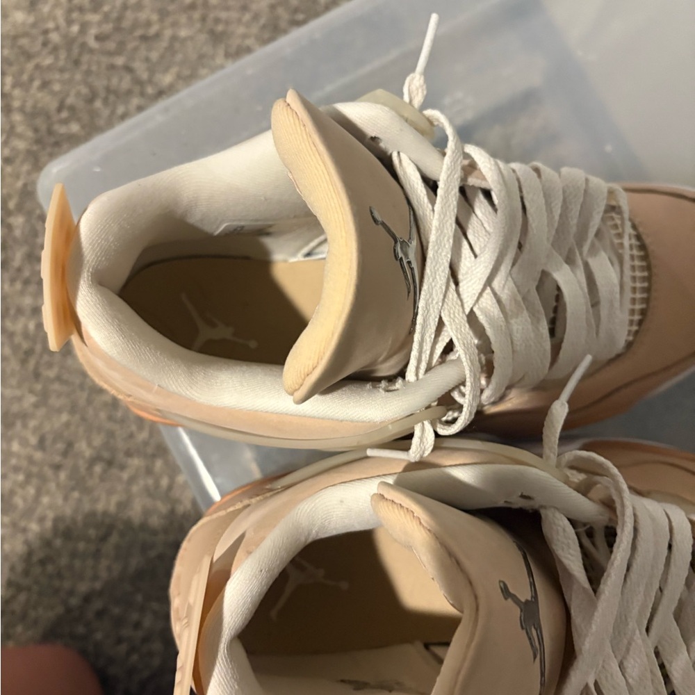 Jordan Women's Sneakers in Tan and White - Picture 11 of 12